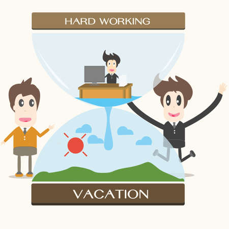 vacation,Businessmanのイラスト素材