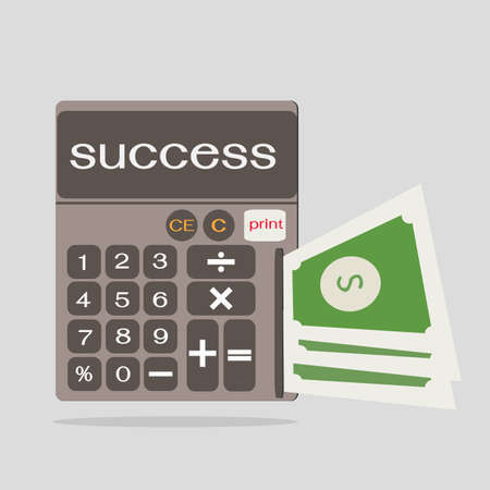 business concept with calculator icon,successのイラスト素材