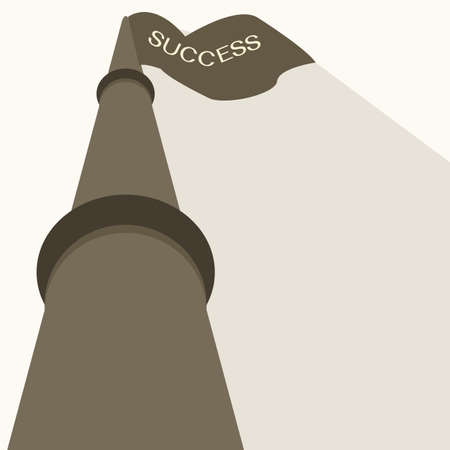 business success,flagのイラスト素材