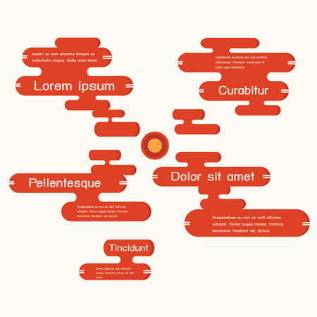 speech bubbles infographics, vectorのイラスト素材