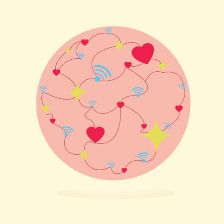 Global network icon,vector illustrationのイラスト素材