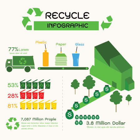 Recycle Infographicのイラスト素材