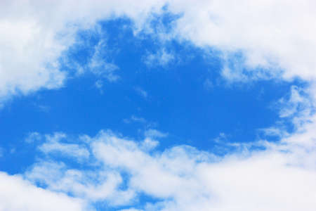 White cloud in the blue skyの写真素材