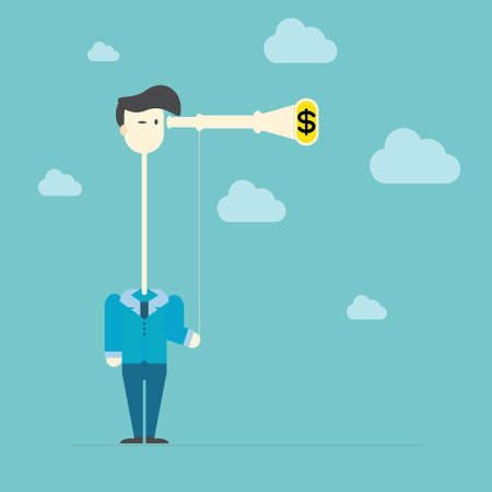 Business man looking to successのイラスト素材