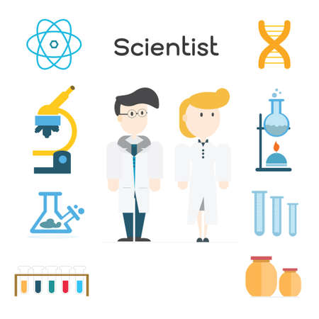 Scientist illustration のイラスト素材