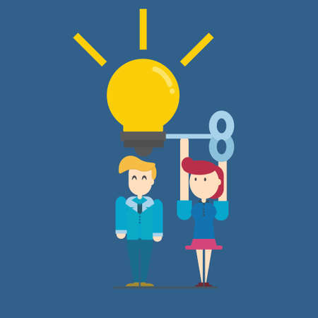 Boost up with idea,concept,vector,illustration.のイラスト素材