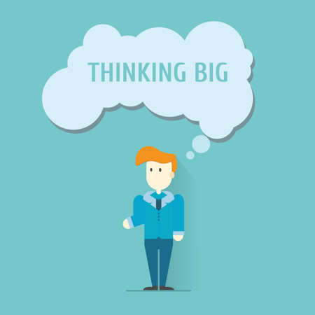 Think big,vector,illustration.のイラスト素材