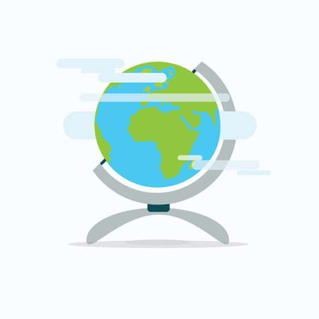 globe with clouds,vector,illustration.のイラスト素材