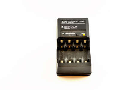 Isolated image. battery charger black with automatic shut-offの写真素材