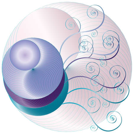 Spiral line Art Designのイラスト素材