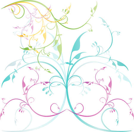 Background with blooming treeのイラスト素材
