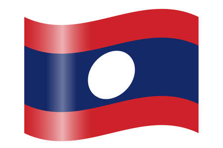 Flag of Laosのイラスト素材