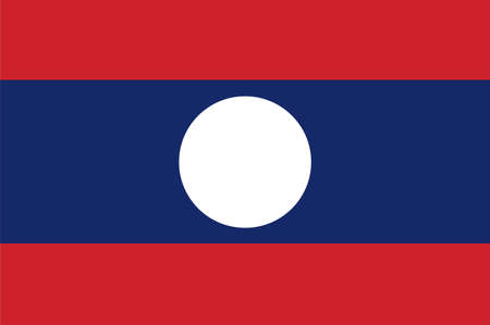 Flag of Laosのイラスト素材