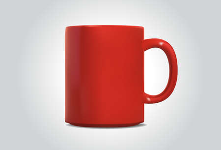 red cup isolated on white backgroundのイラスト素材