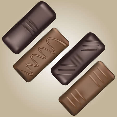 Chocolate pralinesのイラスト素材