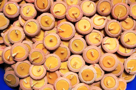 Thai loy kratong festival candleの写真素材