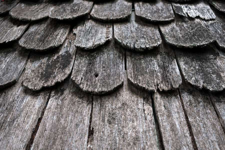 old hand made roof made from black wood  roofの写真素材