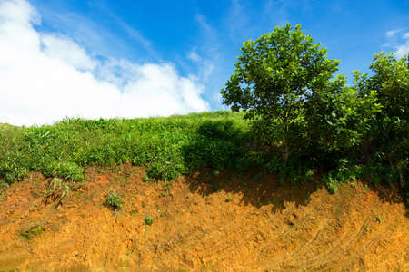 Natural disasters, landslides during the rainy season in Thailand.の写真素材