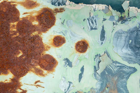 Detail of the front headlight of an old car in garage for blackgrouldの写真素材