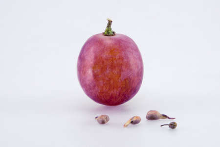 grapes isolated on over white backgroundの写真素材
