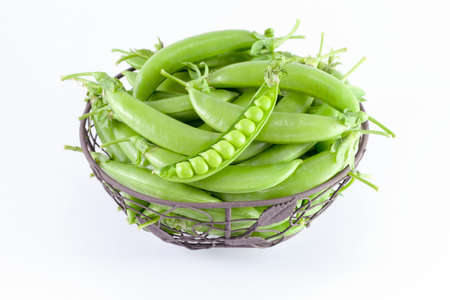 sweet peas in busketの写真素材