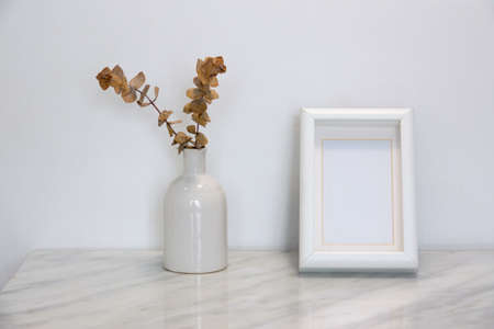 Poster template mock up with glamour and elegant feminine objectsの写真素材