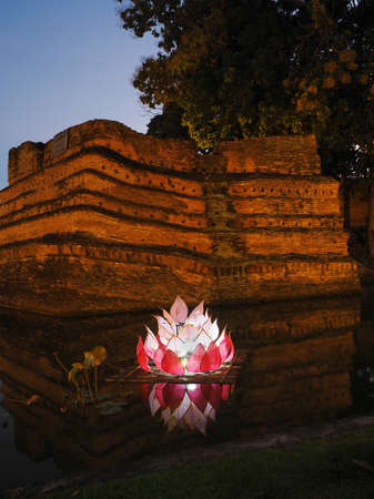 Loy Kratong Festival celebrated in Thailand.