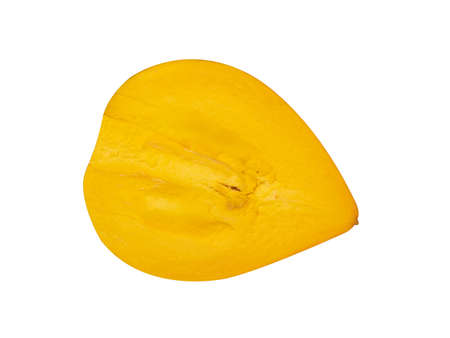 Egg fruit, Canistel, Yellow Sapote isolated over white background.の写真素材
