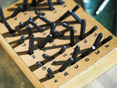 Leather and craft tools on table,