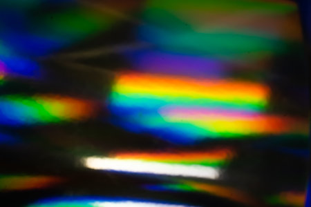 Holographic colors abstract background. Psychedelic Vapor wave style like in old retro.の写真素材