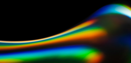 Bright rainbow holographic liquid abstract background. Multicolor banner.