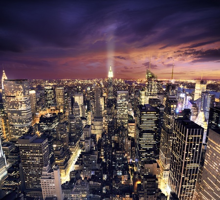 Big Apple after sunset - new york manhattan at night の写真素材