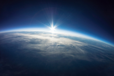 Near Space photography - 20km above ground   real photoの写真素材