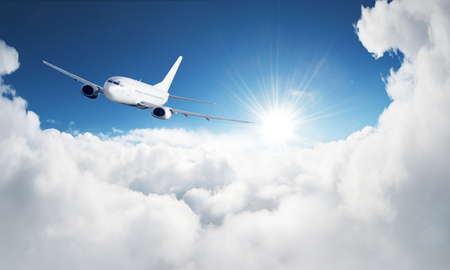 Airplane in the skyの写真素材