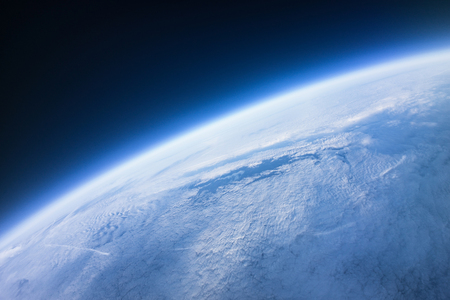 Near Space photography - 20km above groundの写真素材