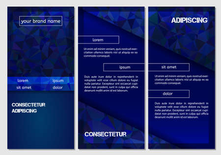 Design Abstract Brochure Template. Layout, Flat Style, Infographic Elements with triangle pattern.のイラスト素材