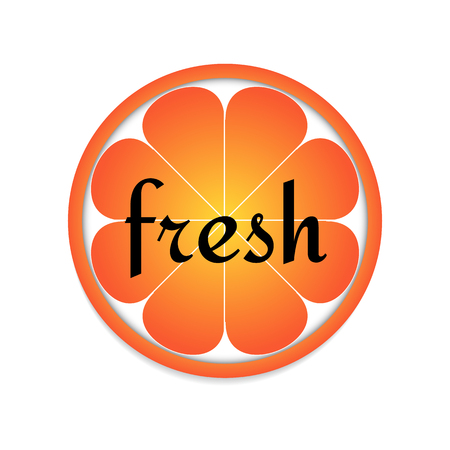 Yellow Orange fruit icon isolated. Modern simple flat vegetarian sign. Fresh Food, internet concept. Trendy natural vector symbol for website design, web button, mobile app. Logo illustration.のイラスト素材