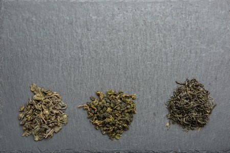 different grades of green teaの写真素材