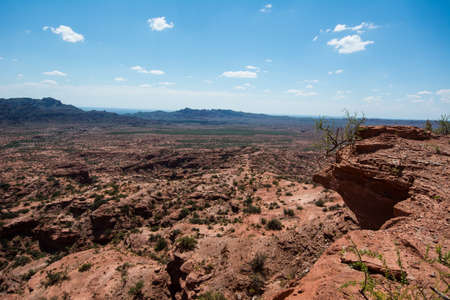 View of Sierra de las Quijadas National Park, Argentina.の写真素材