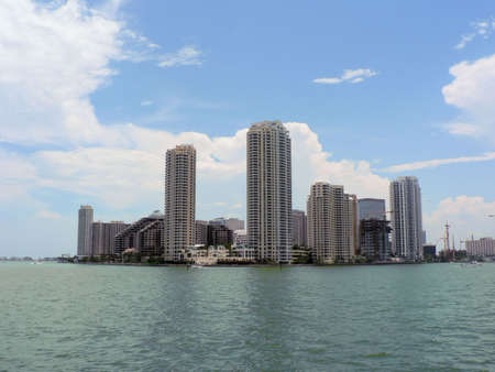 Miami as seen from the oceanの写真素材
