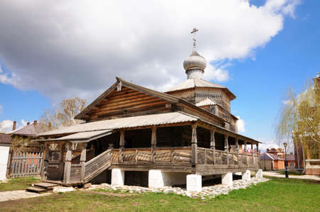 Wooden Trinity Church is the oldest building in Sviyazhsk, Russia.の写真素材