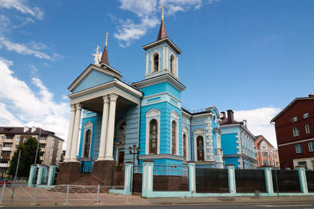 Church of the exaltation of the Holy cross Catholic Church in Kazan, Rossia.の写真素材