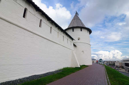 The white-stone Kazan Kremlin 16th century, Tatarstan Republic, Russia.