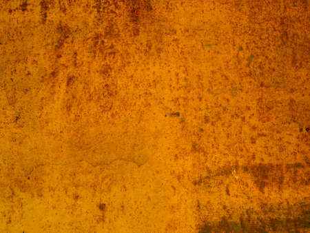 Bright orange highly rusty old metal surface, background.