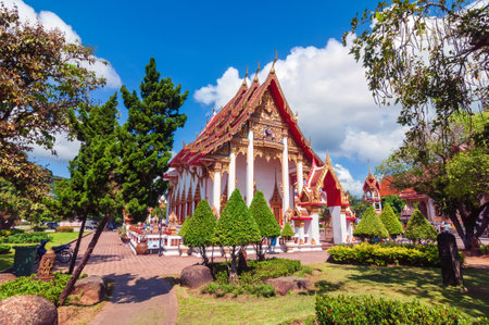 Great Royal temple of Wat Chalong in Phuket.の写真素材