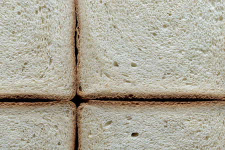 Top view surface texture of bread slices, background.の写真素材