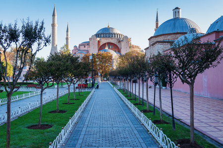 Hagia Sophia Mosque in Istanbul, Turkeyの写真素材