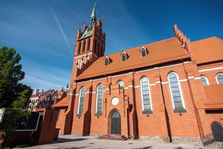 Church of the Holy Family in Kaliningrad, Russia.の写真素材
