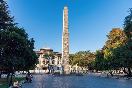Obelisk of Constantine in Istanbul, Turkey.の写真素材
