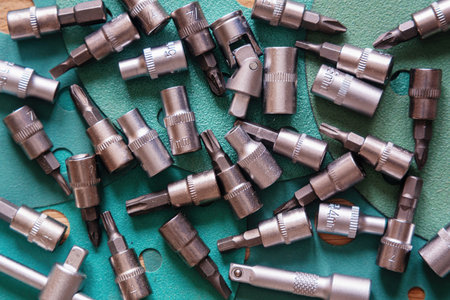 Tool bits for a screwdriver.